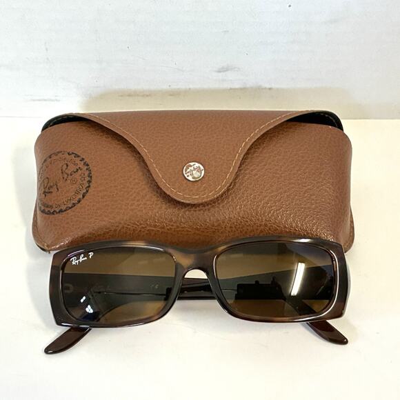 RAY BAN Tortoise Brown sunglasses RB 4067 642/67 Polarized with case - Picture 1 of 9
